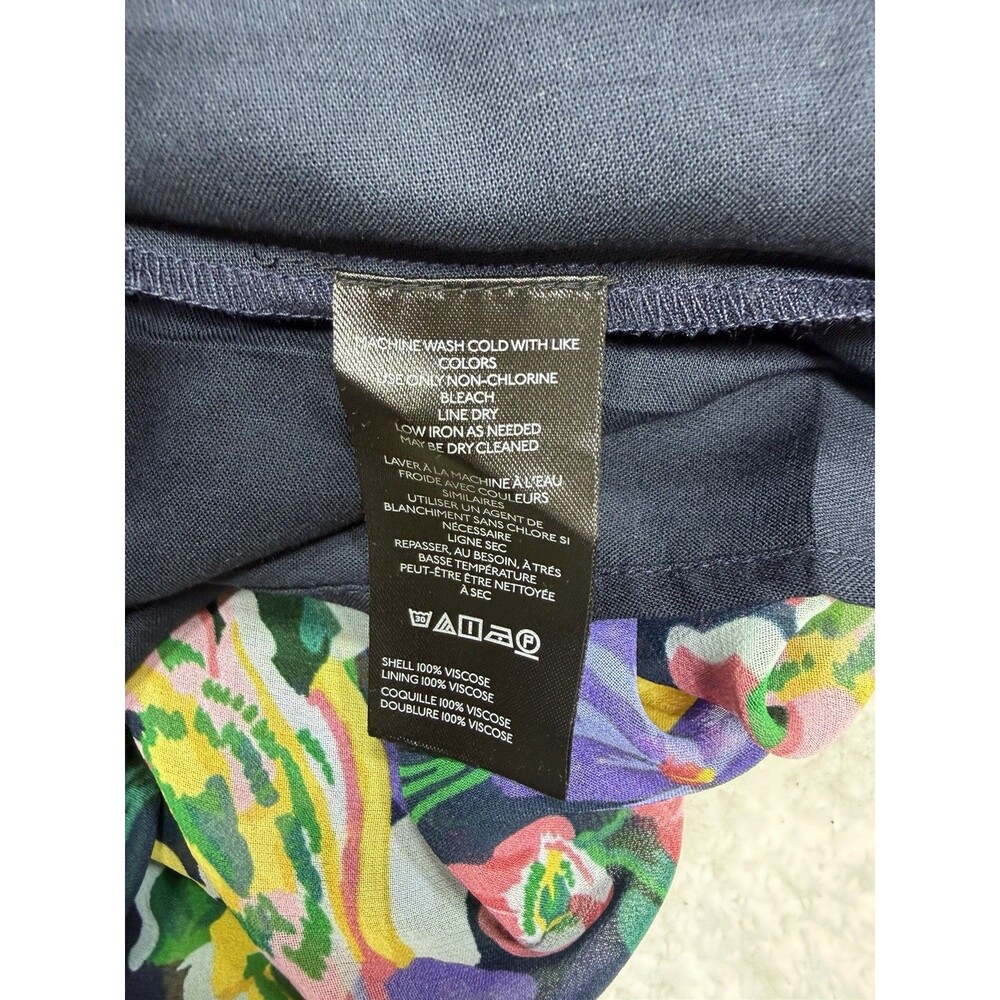 Anthropologie Maxi Dress Blue Floral Somerset Strapless Preppy Vacay Large NWT - Picture 10 of 12